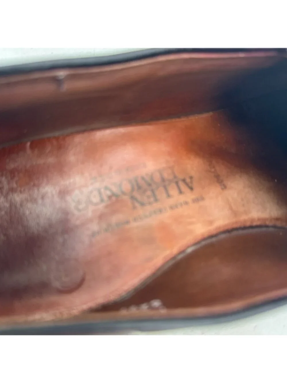 Allen Edmonds Grayson Men Size 11.5B Brown Leather Tassel Loafer Dress Shoes